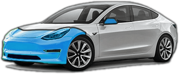 Partial Front Paint Protection Film Tesla Model 3